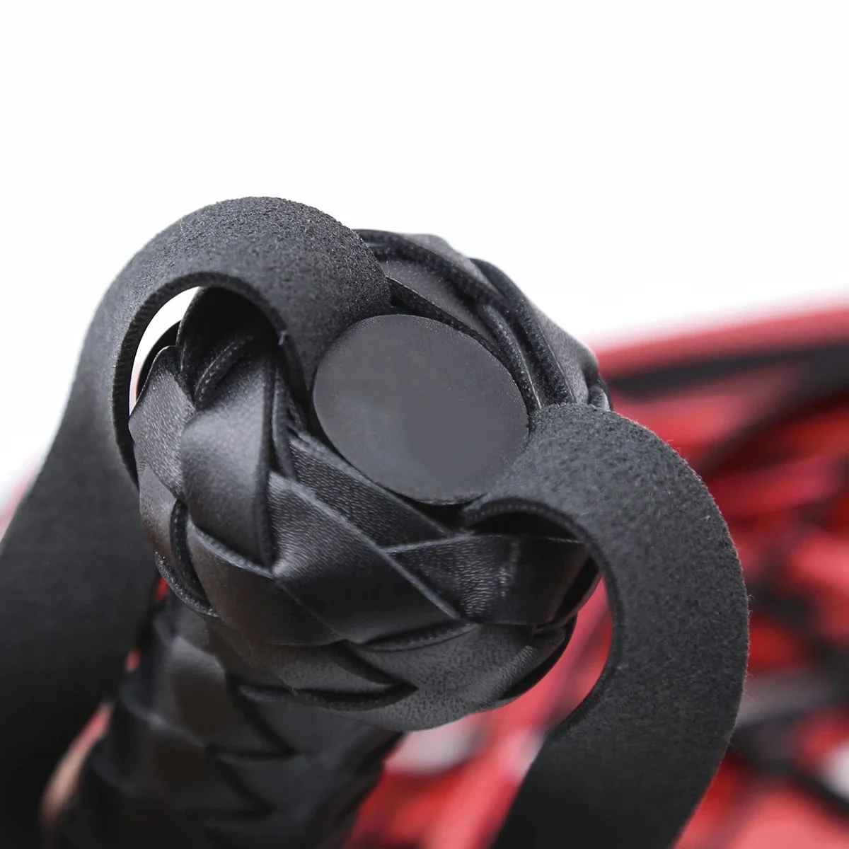 Bondage Whip Braided Handle PU Leather Whip Bright Leather Fun Handle Tune Game Queen Whip Adult Sex Toys