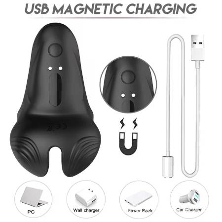 IPX7 Wearable Silicone Electric Stimulate Prostate Massager Vibrating Anal Butt Ejaculation Ring Vibrator for Adult Anal Toys