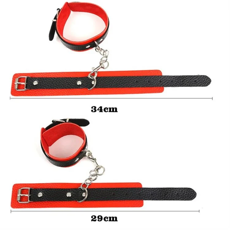 Leather Whip Slave Bondage Set 7pcs Ball Gag Handcuffs Sex Toys Cheap Bondage Kit