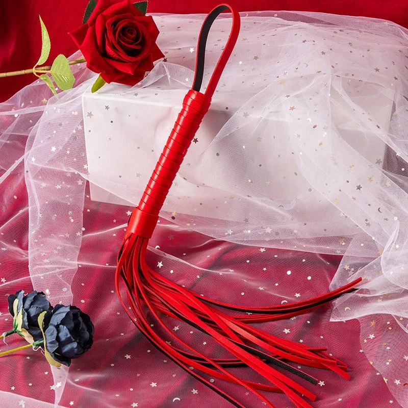 Props Leather Whips Fun Training Double Sided Leather Whips Tools Leather Macarons Adult Sex Products