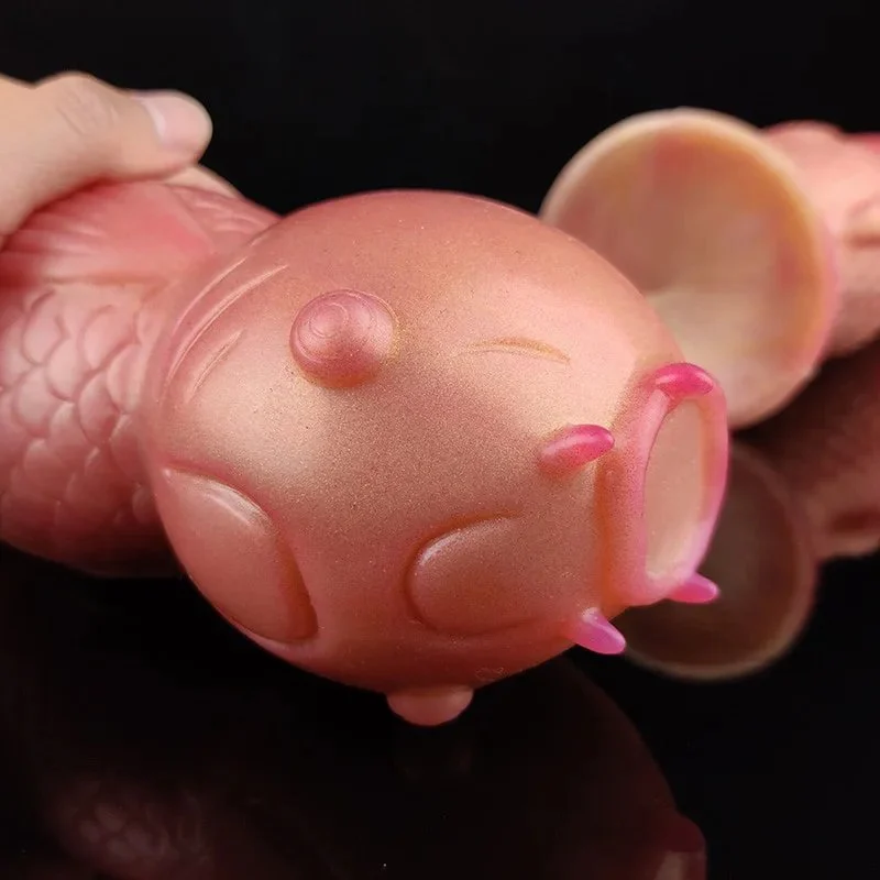 Huge Koi Dildo Liquid Silicone Anal Plug 8.9cm Thick Buttplug Sex Toy for Women Men Masturbator Beads SM Gay Sexy Shop