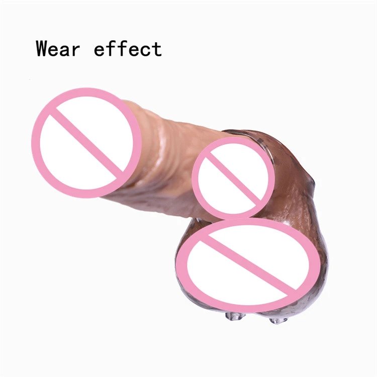 Male Scrotum Testicle Ball Stretcher Sleeve Time Delay Ejaculation Cock Penis Ring TPE Scrotum Lock