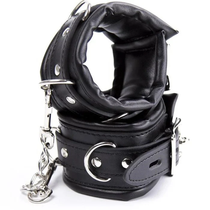 Sex Toys for Adults Leather Handcuffs Ankle Cuffs Whip Collar Bondage Set for BDSM Restraint