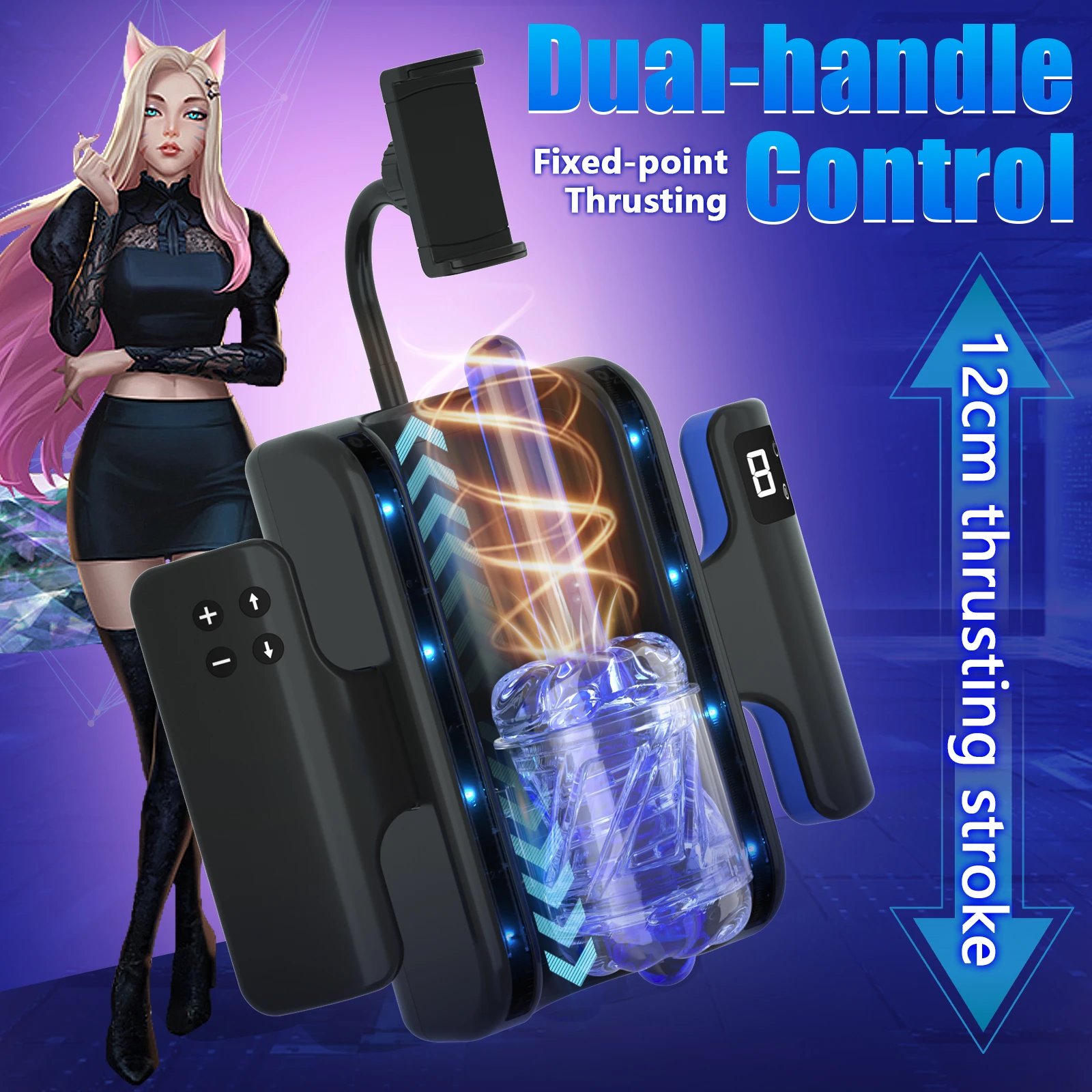 Super Automatic Telescopic Masturbators Male Masturbation Cup With Mobile Phone Holder Electric Pocket Sex Men Machine for Male