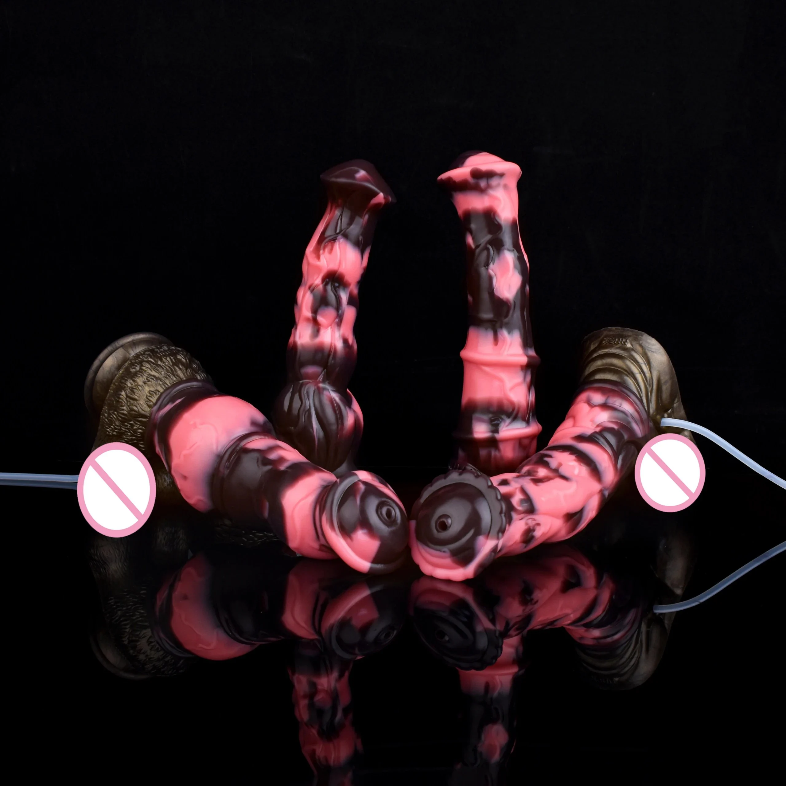 Four style Knot Ejaculation Dildo With Suction Cup Spray Liquid squirting Horse dildo for wome silicone wolf knot