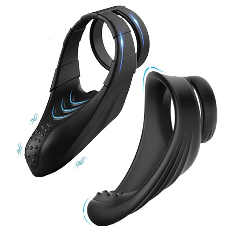 10 Modes Waterproof G-spot Dual Cock Rings Vibrating Elephant Cock Ring Men Sex Toys
