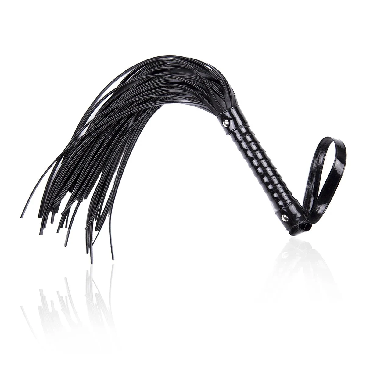 Whip Adult Sex Supplies PU Leather Black Leather Whip Bright Leather Fun Handle Tune Game Whip