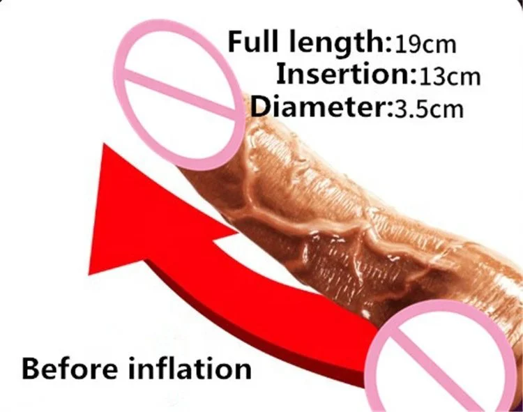 Female Masturbation Realistic Huge Inflatable Dildo with Suction Cup Sex Toys Dildo for Women