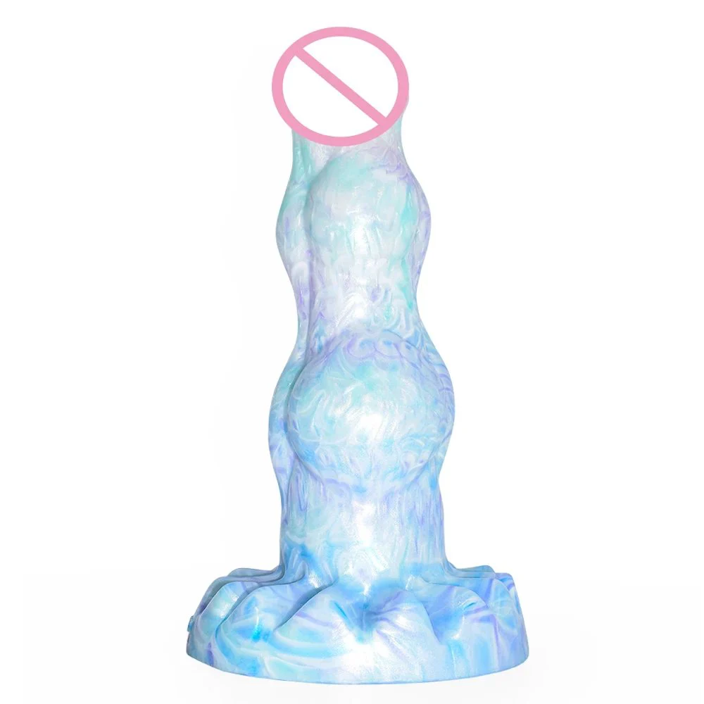 Large Knot Dog Horse Dildo With Sucker Big Dong Colorful Anal Plug Fantasy Animal Penis Silicone Sex Toys for Women
