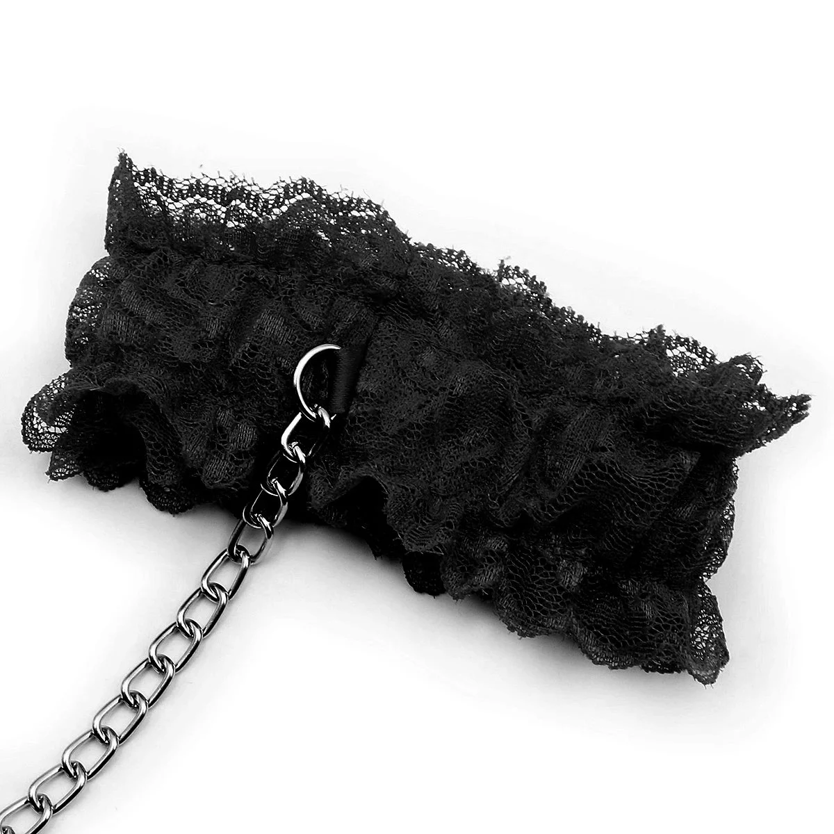 Lace Handcuffs Legcuffs Lace Shackle Chain Red and Black Binding Toy Couple Flirtation Feminine Products