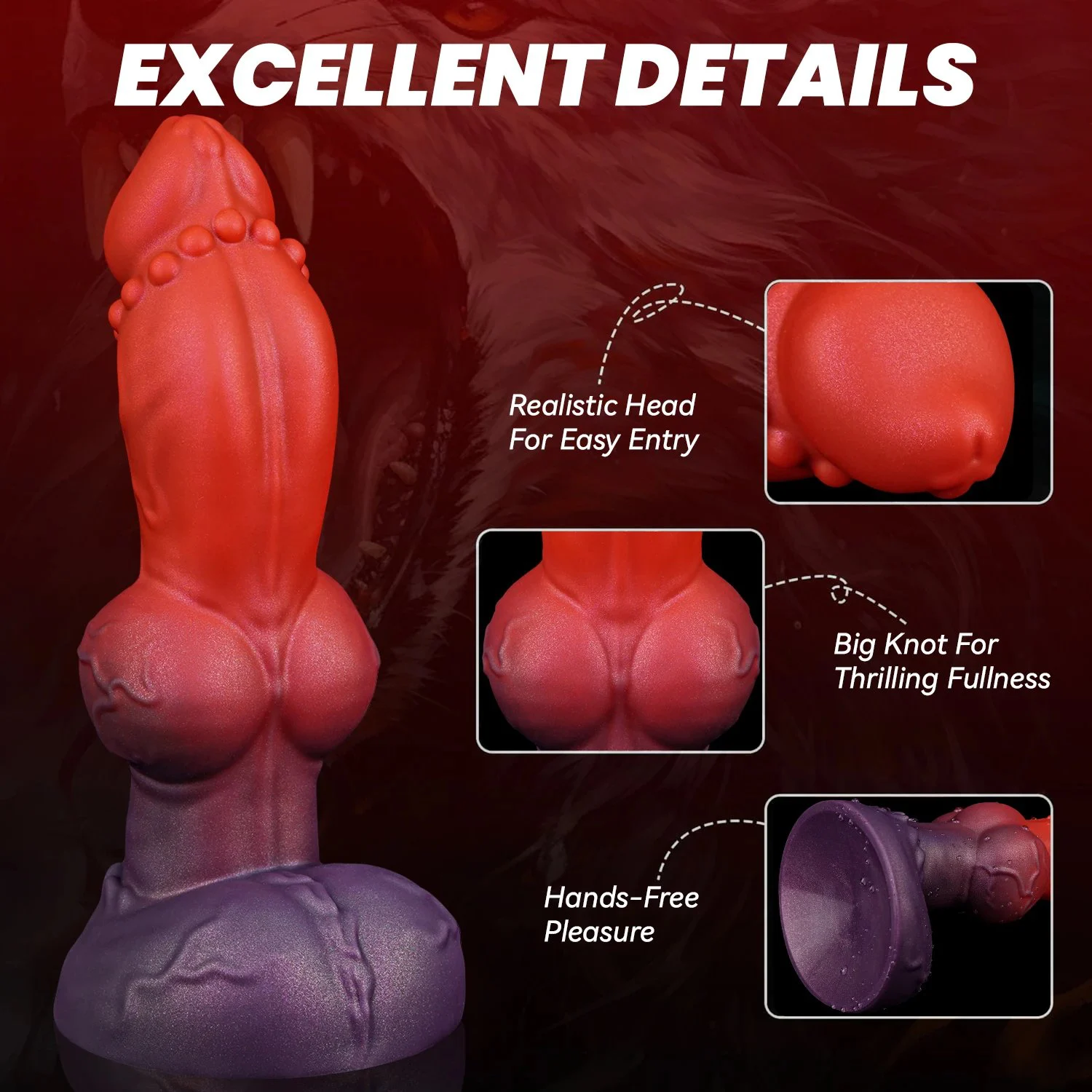 Short Thick Knot Liquid Silicone Waterproof Dildo with Suction Cup Fat Knotted Girth Large Adult Sex Toys for Women
