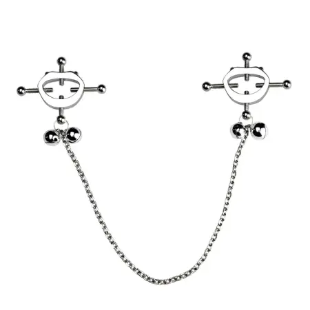 Stainless Steel Nipple Clip Chest Ornament Erotic BDSM Sex Toy Brutal Bondage Restraint Unisex Metal Chain Nipple Clamps