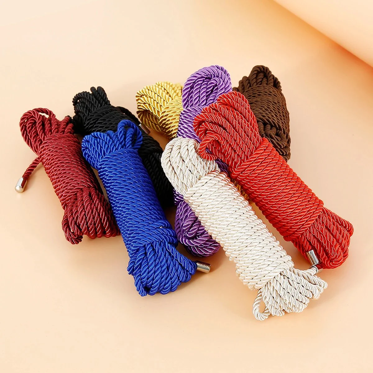 10m Colored Rope New Spot Sex Binding Rope Ten Meters Color DIY Sex Adult Toy Metal Head Strap Rope