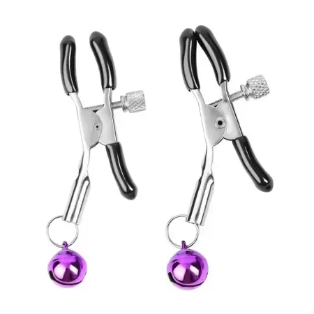 Princess Bell Nipple Clamps with Adjustable Tightness Slight Squeak Waterproof Novelty Adult Sex Toys for Couples