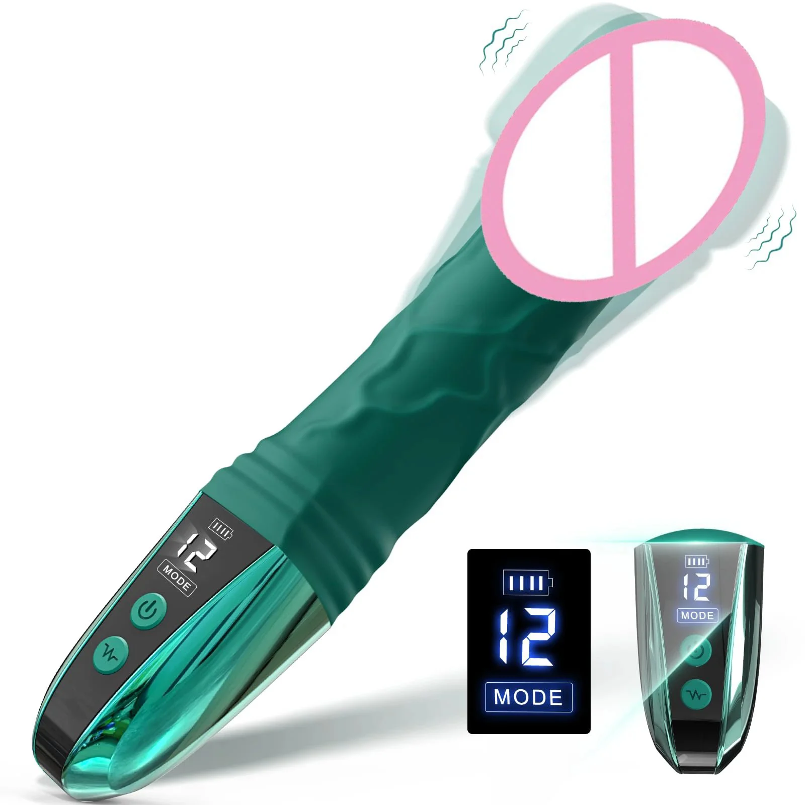 LED Display 12 Powerful Vibrations G Spot Dildo Vibrator Clitoris Masturbation Sex Toys Realistic Anal Dildo for Women Female