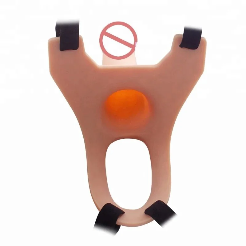 Wearable Hollow Penis Sleeve Extender Strap on Dildo Pants Lesbian Dildo