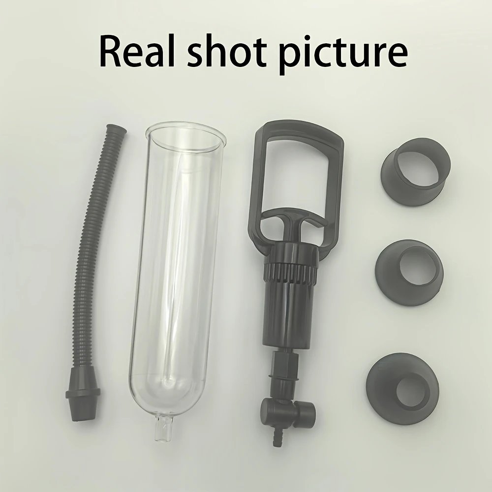 Men's Silicone Man Vacuum Pump Cock Ring Penis Extender Enhancer Air Suction Enhancement Device Sex Toy for Penis Enlargement