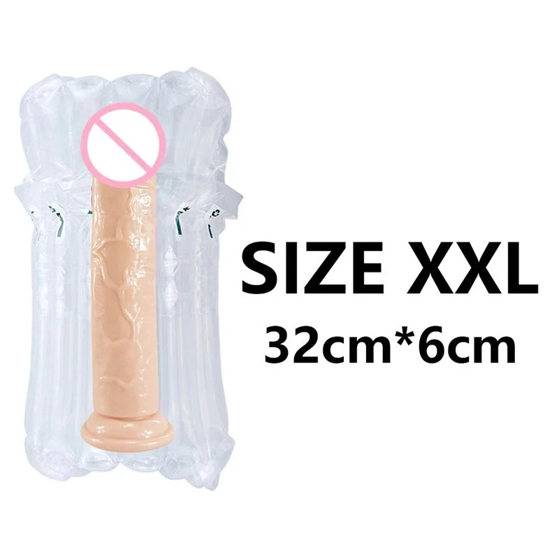 Large PVC Female Dildo Vibrator Realistic Adult Sex Toys for Men TPE and Silicone Material