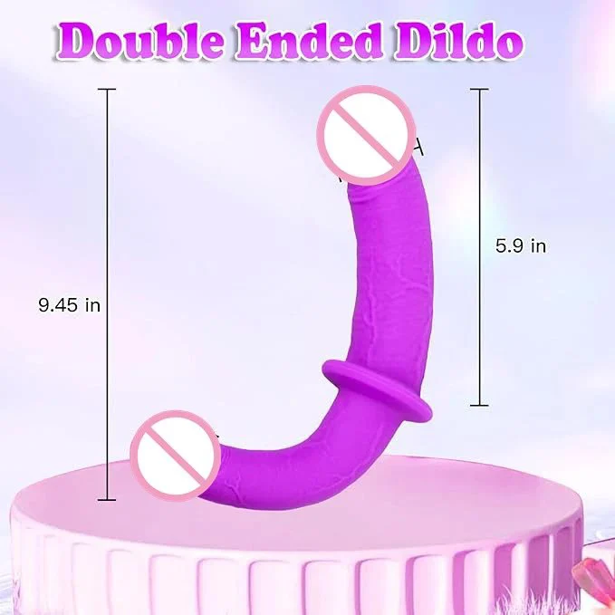 Female Masturbation Double Ended Silicone Dildo Strap on Harness Anal Dildo Women Sex Toys Lesbian
