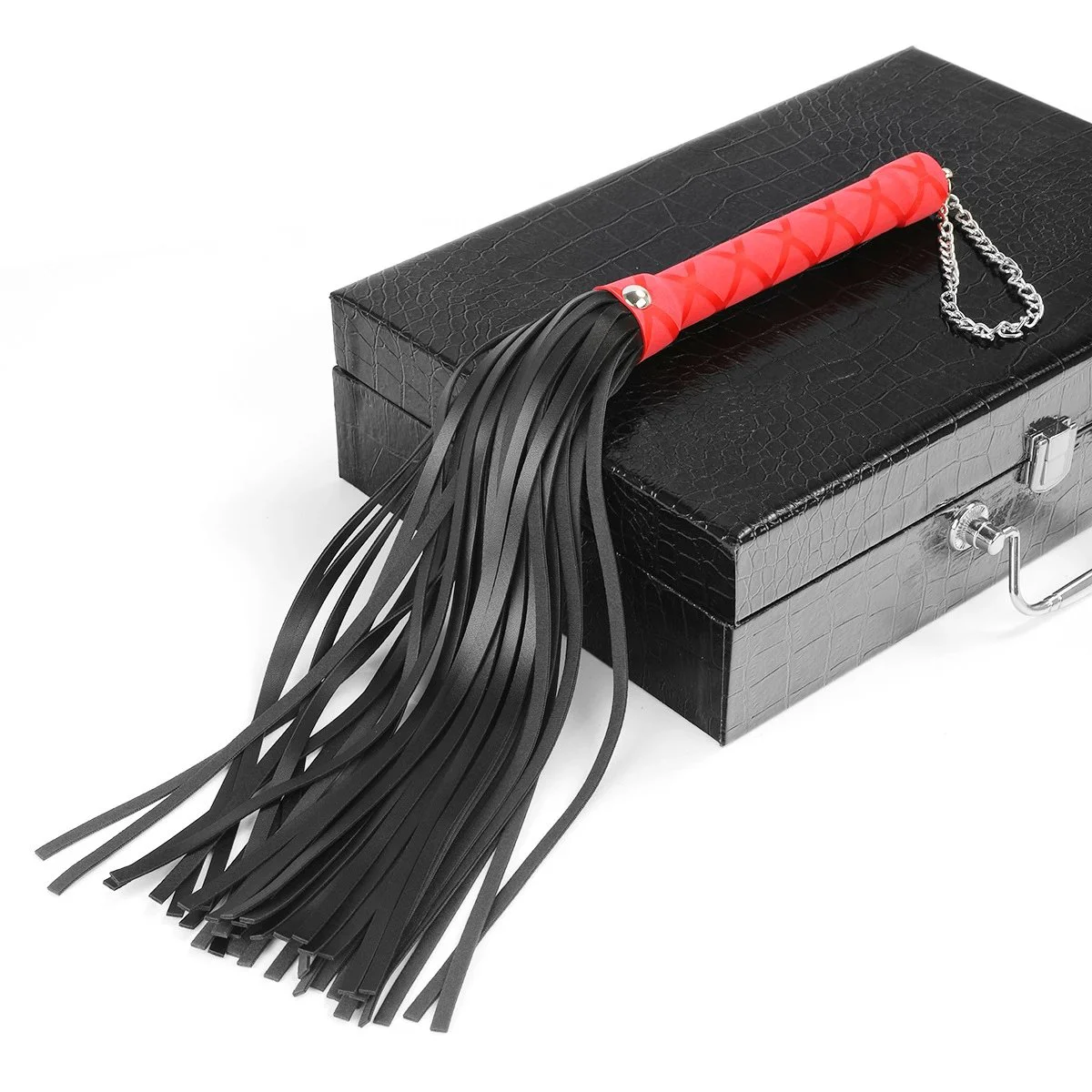 PU Leather Braided Design Whip Bondage Sex Whip Slave Restraint Toy Suitable for Female Couples' Buttocks Spanking