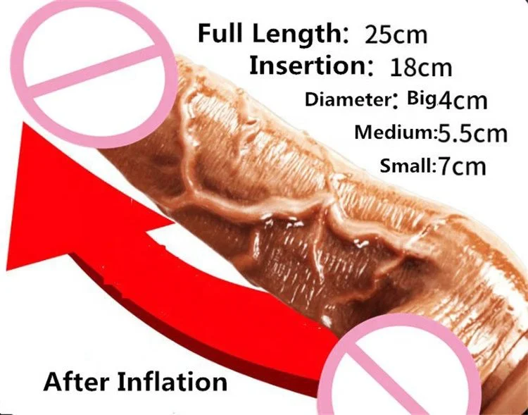 Female Masturbation Realistic Huge Inflatable Dildo with Suction Cup Sex Toys Dildo for Women
