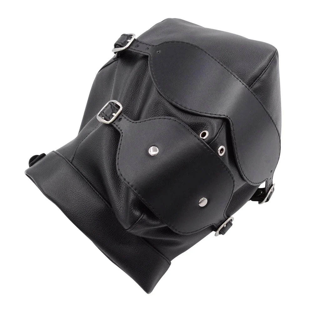 Bondage Black Hood Head Covering Mouth Plug Hood Adult Products Sex Couples Other Sex Toys Couple Training