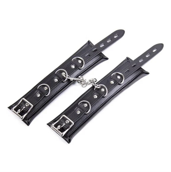 Sex Toys for Adults Leather Handcuffs Ankle Cuffs Whip Collar Bondage Set for BDSM Restraint