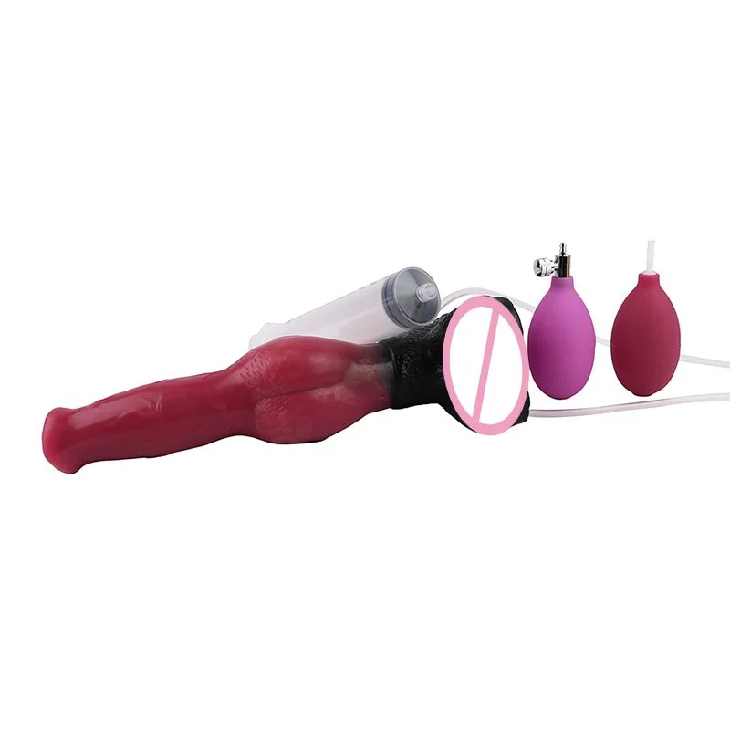 Inflatable Squirting Dildo for Female Sex Toys Suction Cup Fantasy Dildo Can Be Attached to the Belly of the Advanced Dildo