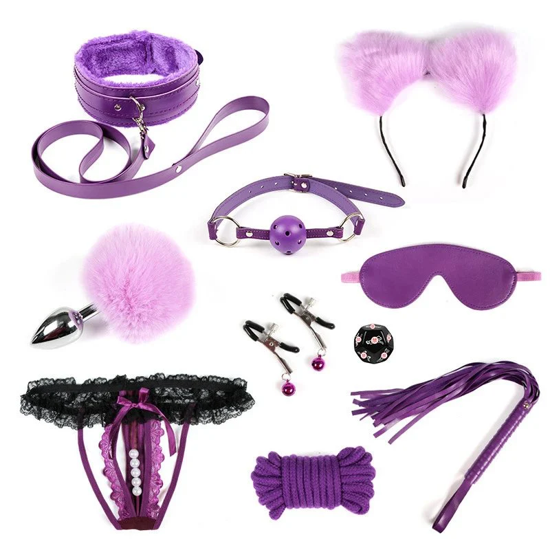 10 piece bundle restraint sex toy women's sex toy bunny set thong