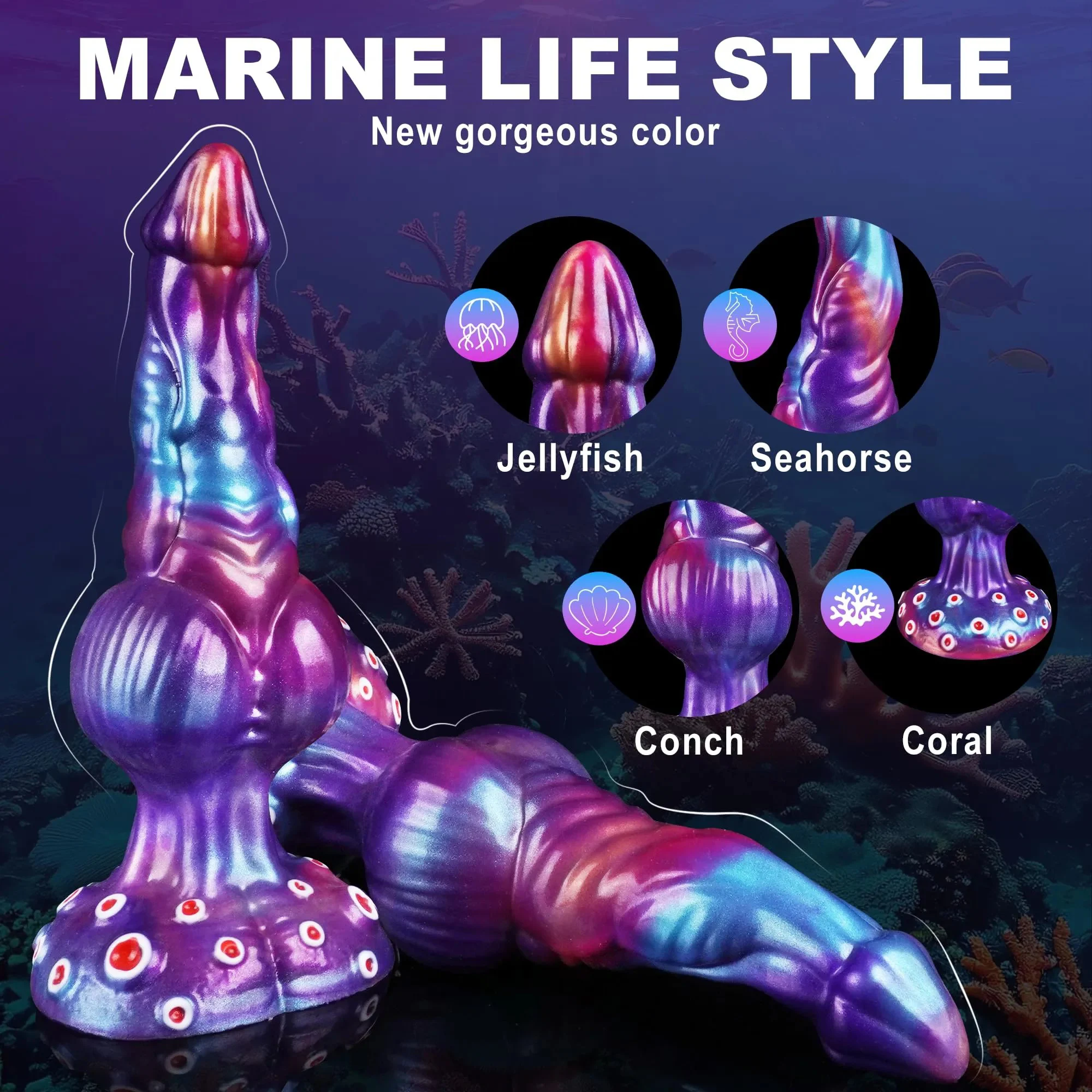 Silicone Dog Adult Sex Toy Soft Thick Tentacle Anal Suction Cup Giant Masturbator Featuring Big Horse Dragon Alien Animal Horse