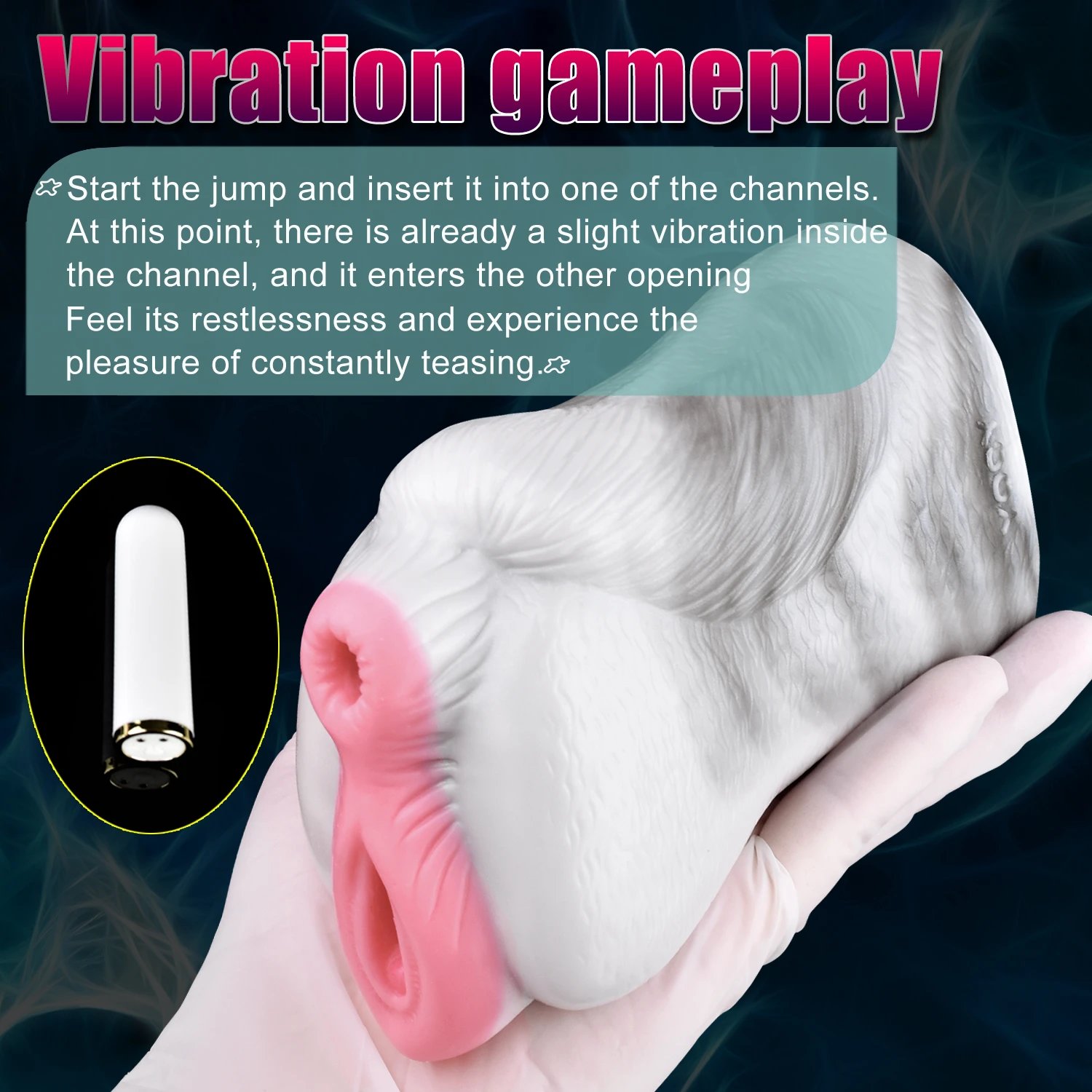 Double Channel Male Masturbators Realistic Animal Silicone Aircraft Cup Prostate Massage Pocket Pussy Sex Toys for Men