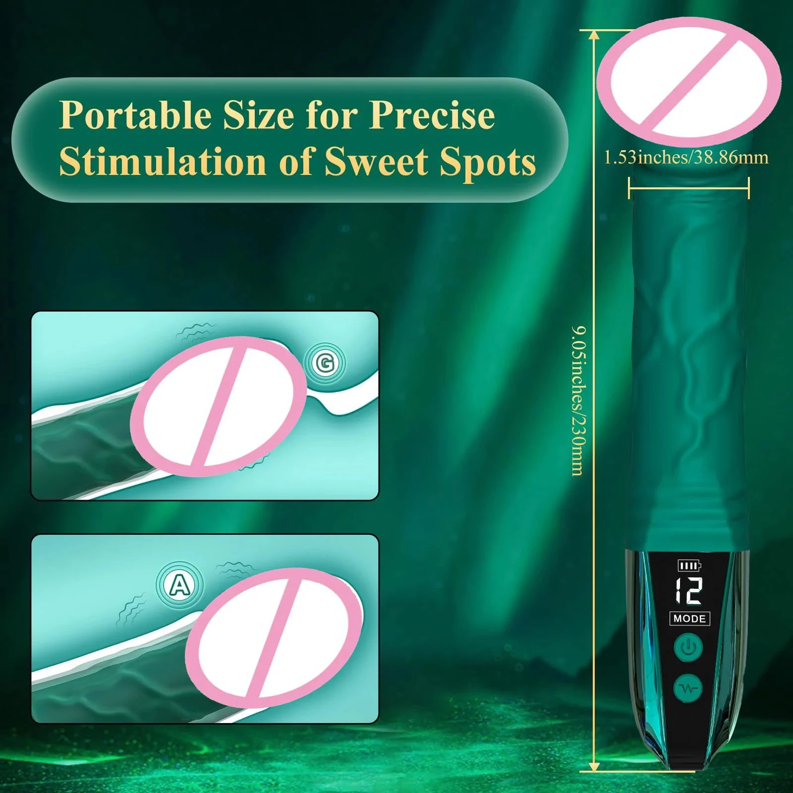 LED Display 12 Powerful Vibrations G Spot Dildo Vibrator Clitoris Masturbation Sex Toys Realistic Anal Dildo for Women Female
