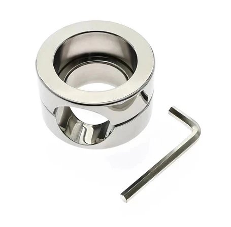Scrotum Stretching Device Male Penis Bondage Lock Stainless Steel Scrotum Testicle Pendant Ring