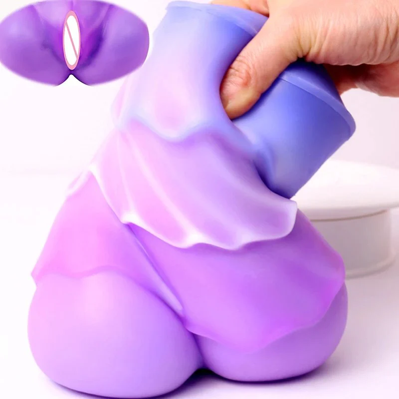 Silicon Sex Toys for Men Adult Masturbator Cup 3D Artificial Vagina Half Model Anal Pocket Half Doll Erotic Toy