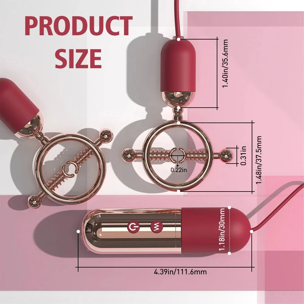Vibrating Nipple Clamp for Punishment Play Coup Toy