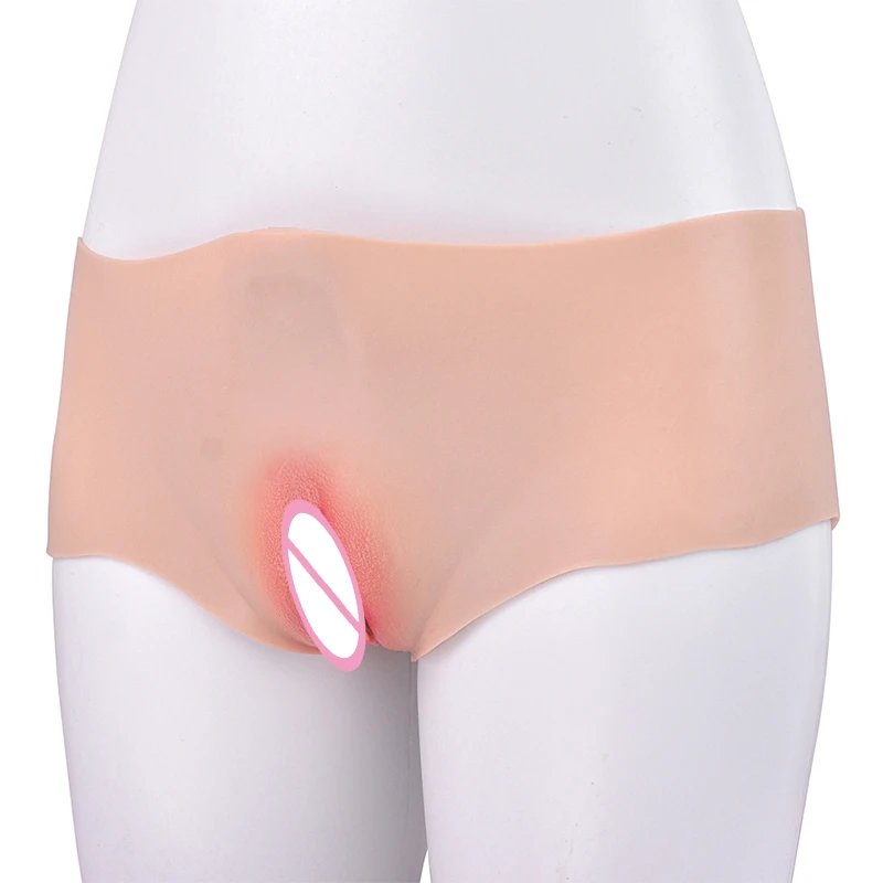 Silicone Insert Vagina Panty, Pussy Underwear Vagina Pants Pussy Underwear Sissy Panties Sissy Boy Enhancer Sex Toy for Men