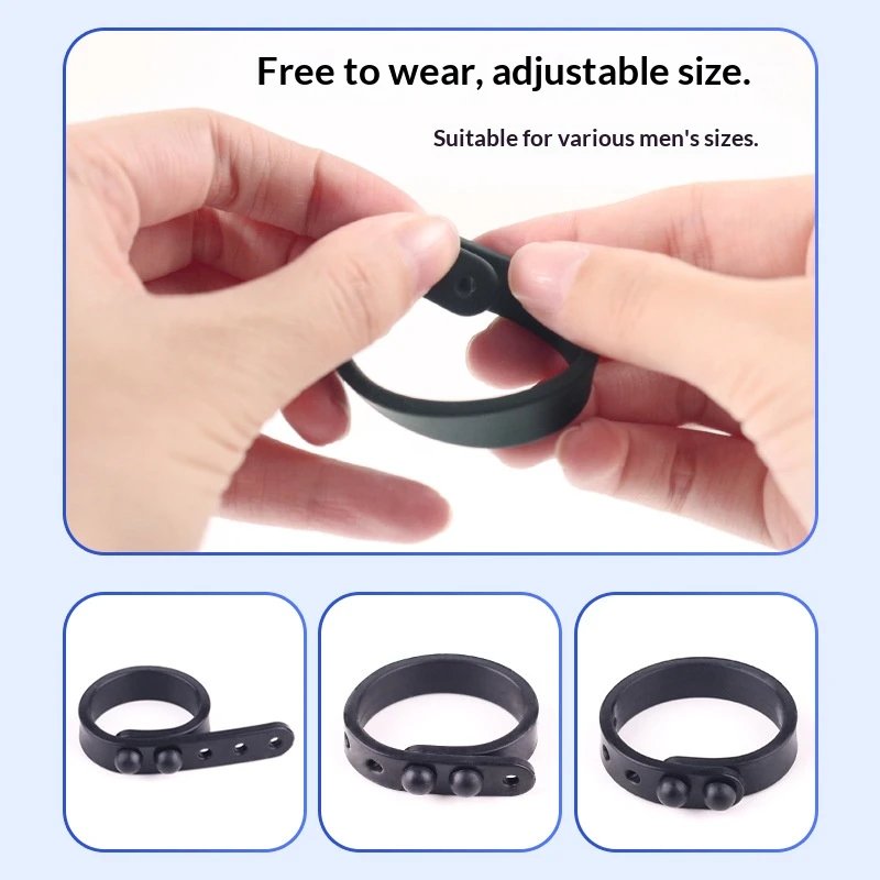 Custom Cock Ring Male Penis Ring Triple Restraint Delay Ejaculation Intimate Toy Adult Sex Accessory