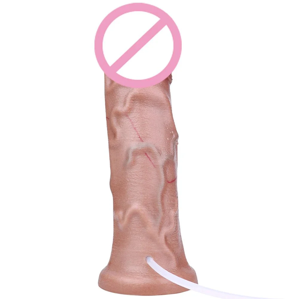 Simulated Suction Cup Dildo Experience Realistic Medical Grade Silicone Material Spray Dildo for Lesbians