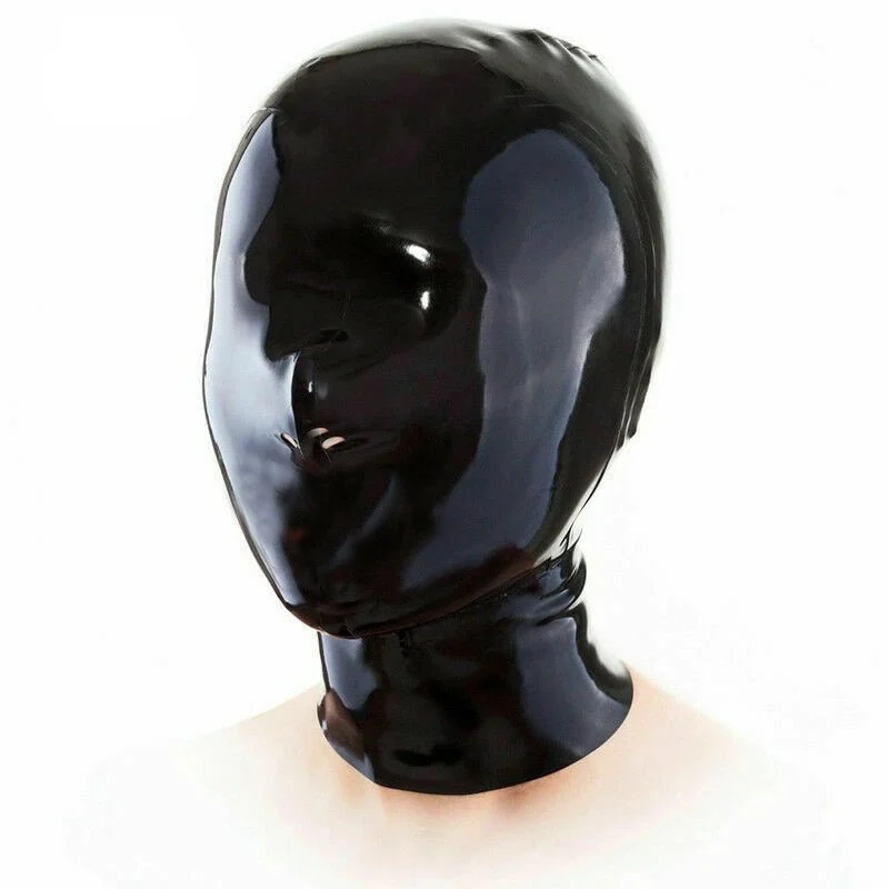 Sexy Latex Headgear Hood with Zipper Role Play Cosplay One Piece Dropshipping Adult 100% Waterproof