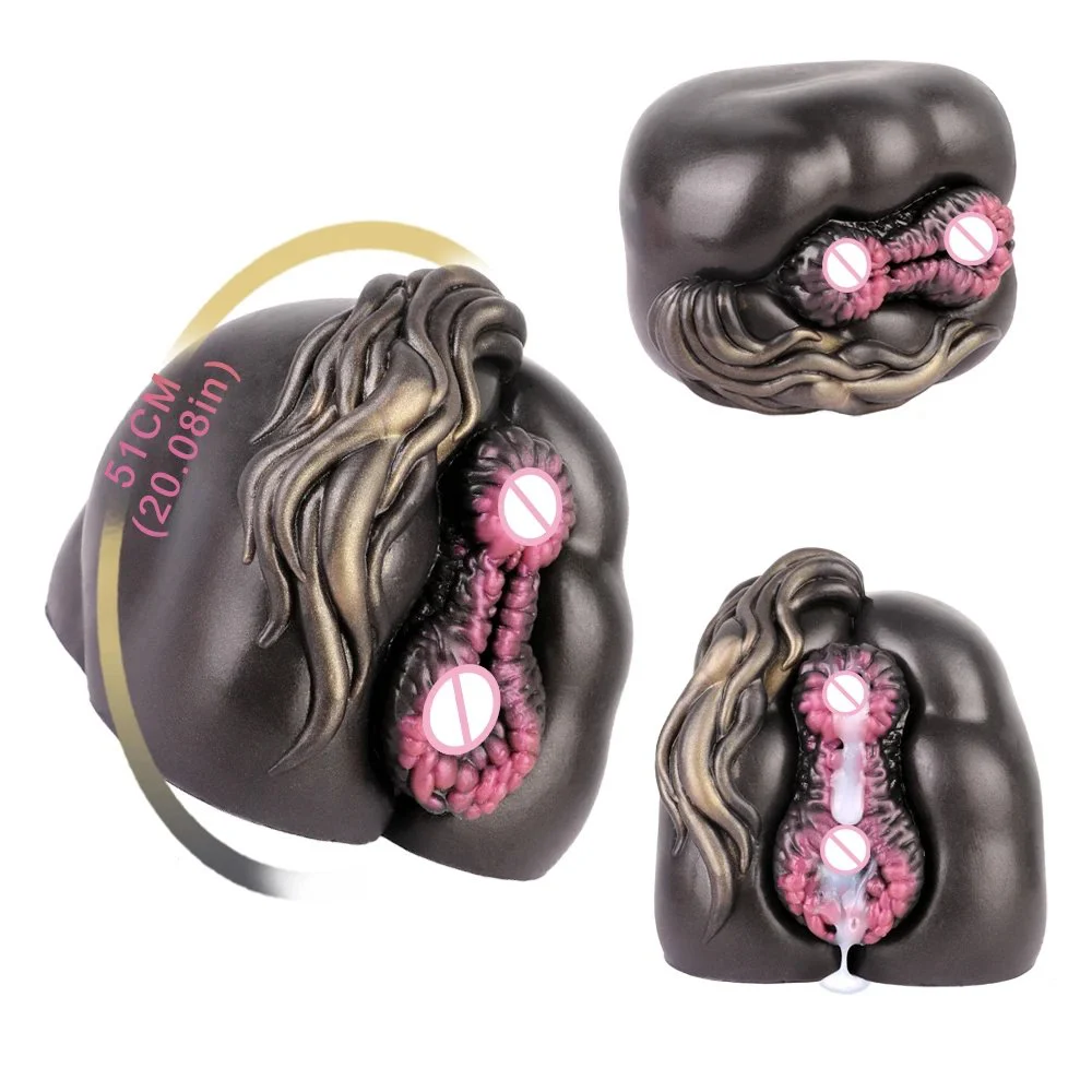 Silicone Male Masturbator for Man Simulation Animal Fox Buttock Inverted Mold Pocket Penis Stroker 3D Lifelike Butt With Vagina