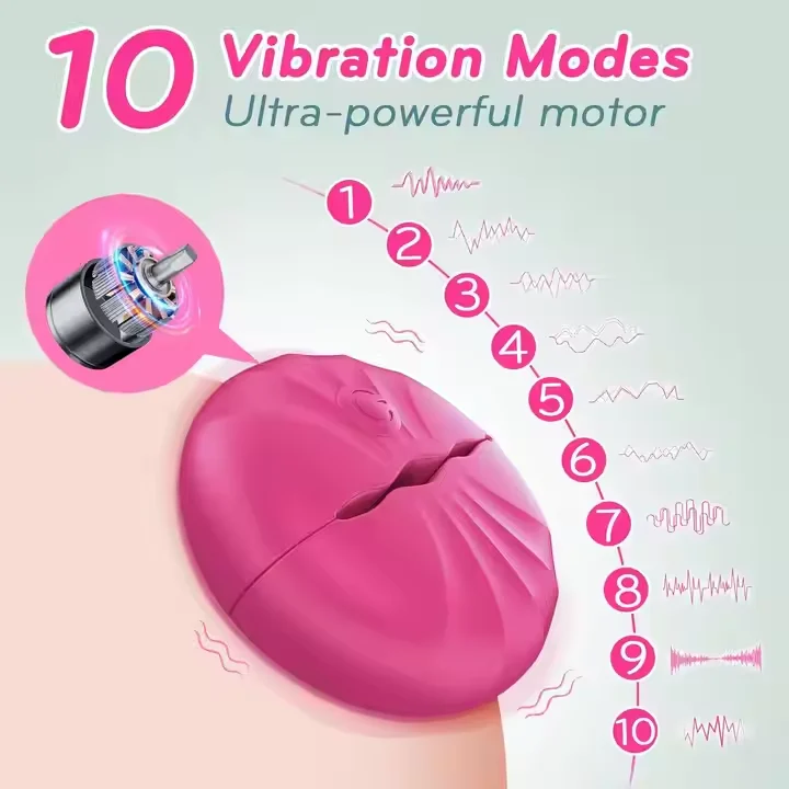 Silicone Lightweight Nipple Toys & Vibrator 10 Vibration Modes for Women's Sexual Pleasure Invisible Body Sex Toy