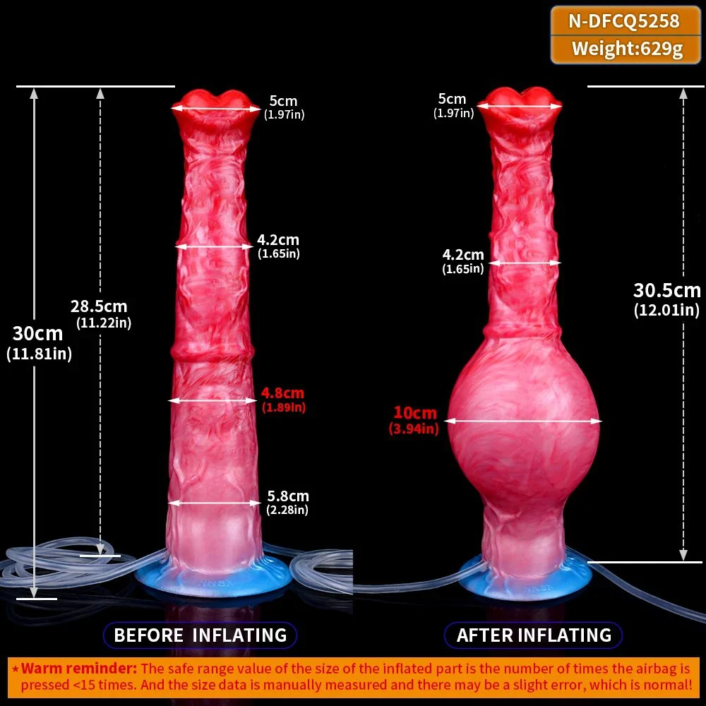 Silicone Horse Squirting Inflatable Penis Long Anal Dildo With Suction Cup Adult Sex Toys for Men Women Masturbation