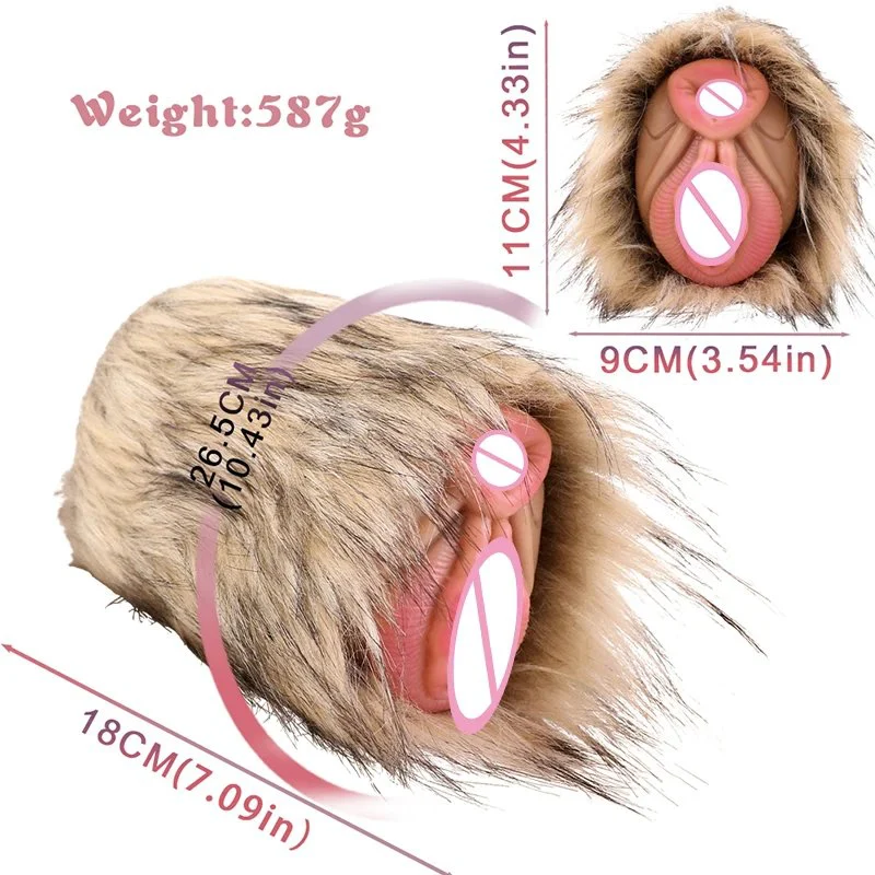 Silicon Vagina Open Masturbator for Men,masturbator for Men in the Form of Animal Vagina, Furry Masturbator Donkey Sex Toy