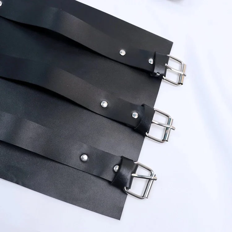 Adult Sex Toy Leather Back Handcuffs Bondage Gear Adjustable for Couples