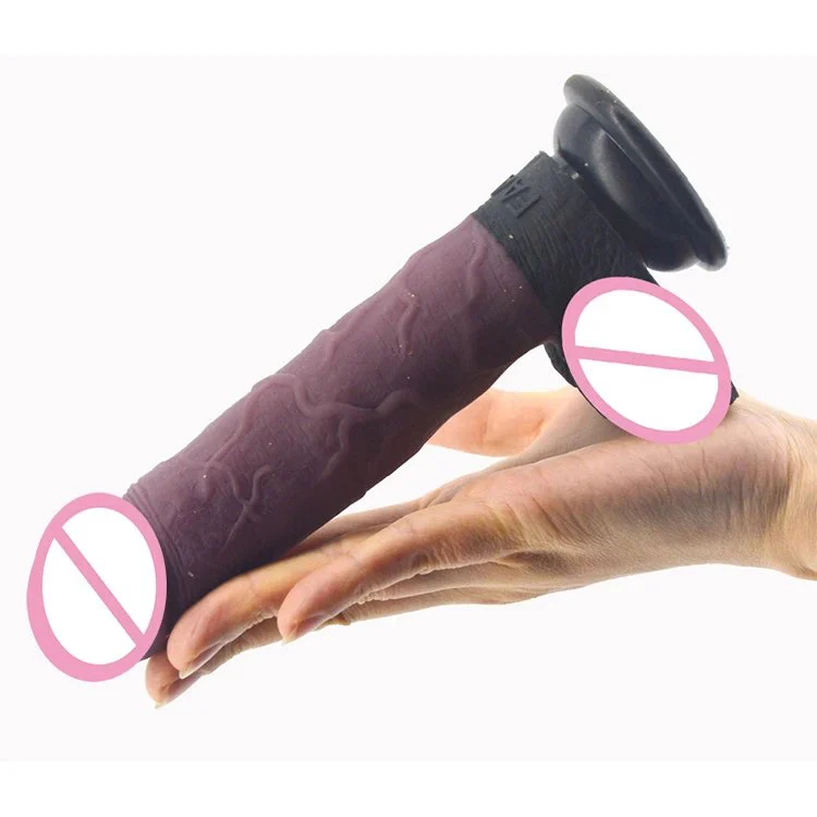 Silicone Sextoy Hardness Inside Soft Outside Dildo with Strong Suction Cup for Female Sample Free
