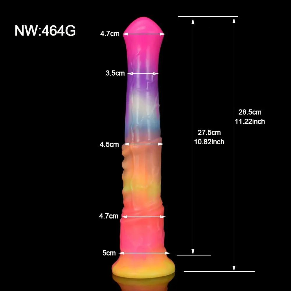 Luminous Soft Rubber Sex Toys Realistic Horse Huge Adult Dildos