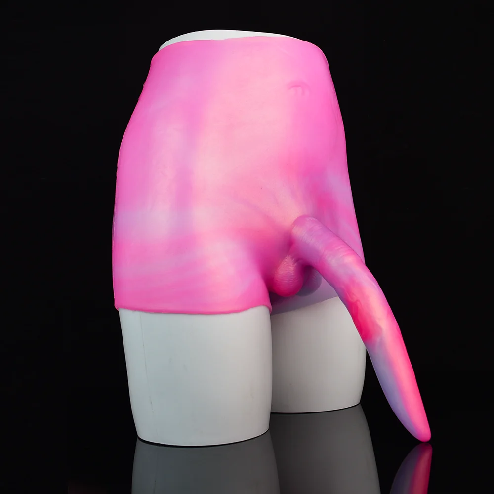 Silicone Wearable Pants Animal Lesbian Solid Silicone Leather Trousers and Women's Adult Sex Toys Stretchable