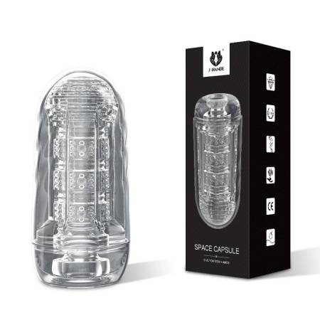 Male Penis Exerciser Transparent Squeeze Masturbation Cup Air Suction Pocket Pussy Portable Adult Intimate Toy