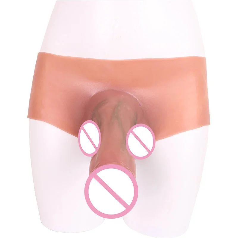 Huge Realistic Strap on Hollow Dildo for Men Wearable Penis Sleeve Pants for Men Women Gay Lesbian Adult Silicone Sex Toys