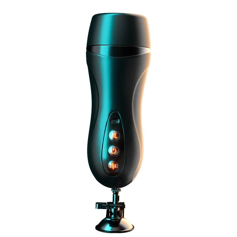 Male Auto Masturbation Cup with 10 Vibration Modes Silent Realistic TPE Male Toy Heating Suction Function Airplane Cup